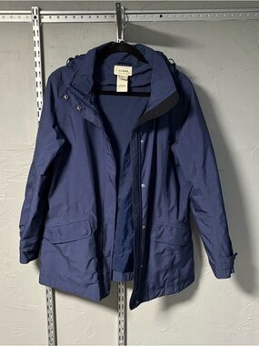 L.L. Bean Navy Hooded Utility Jacket
